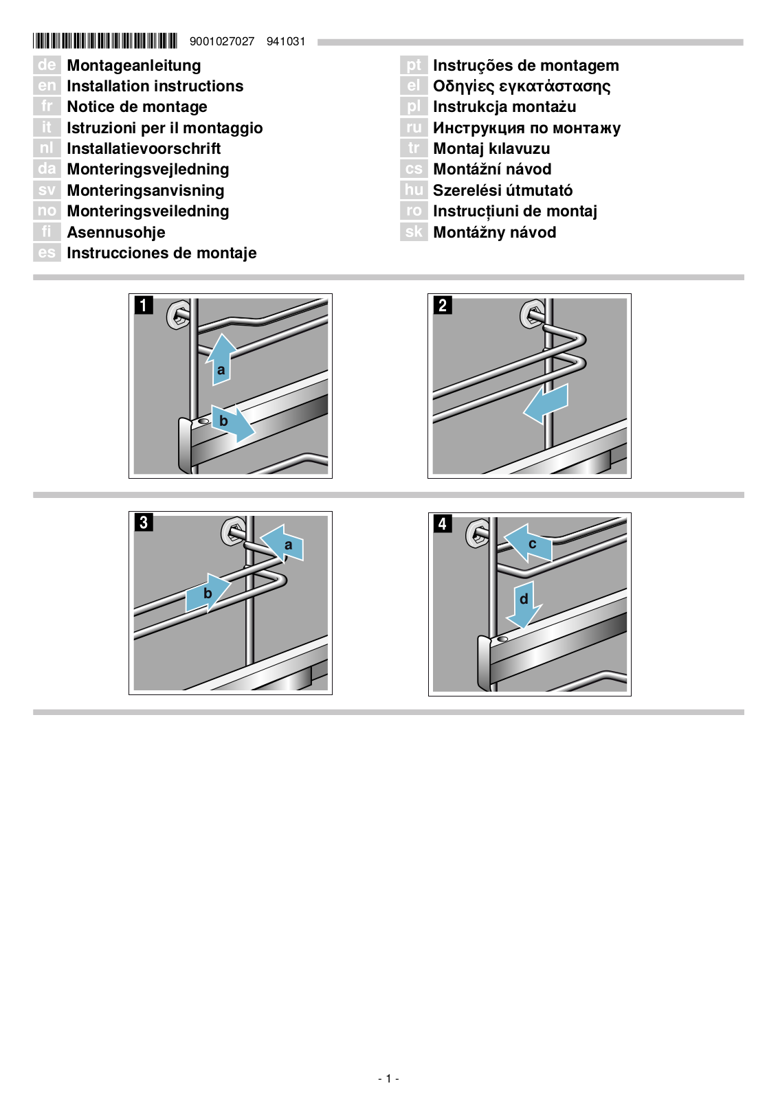 SIEMENS PQ521DA0ZM Assembly instructions