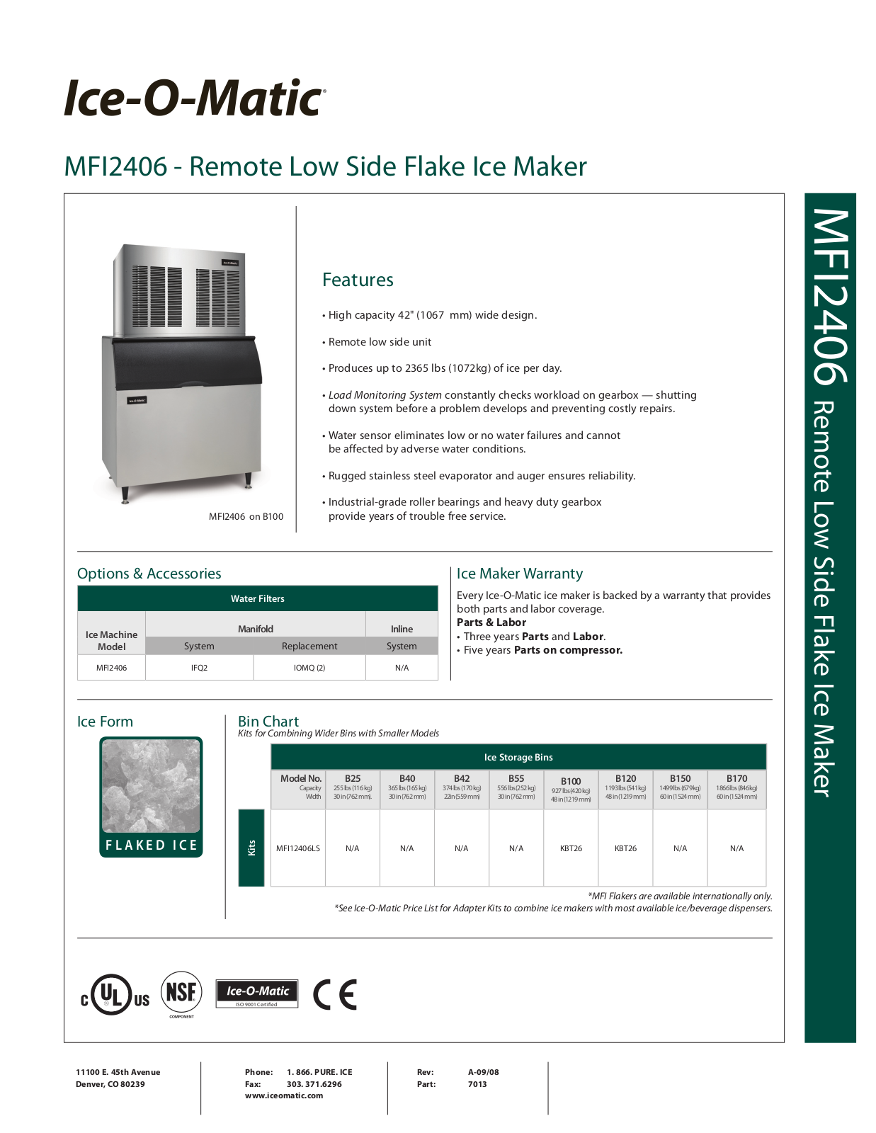 Ice-O-Matic MFI2406 User Manual