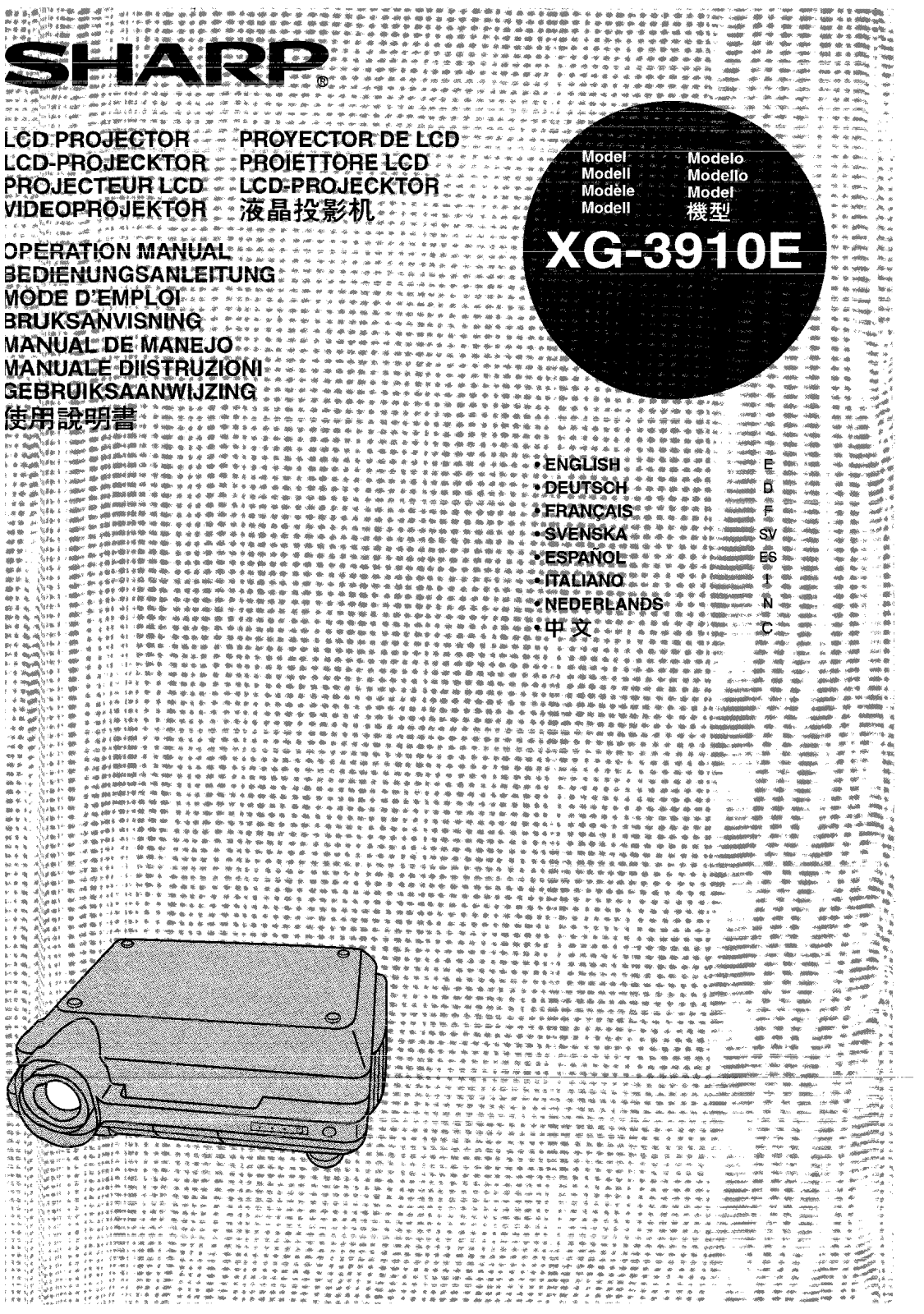 Sharp XG-3910E Operation Manual