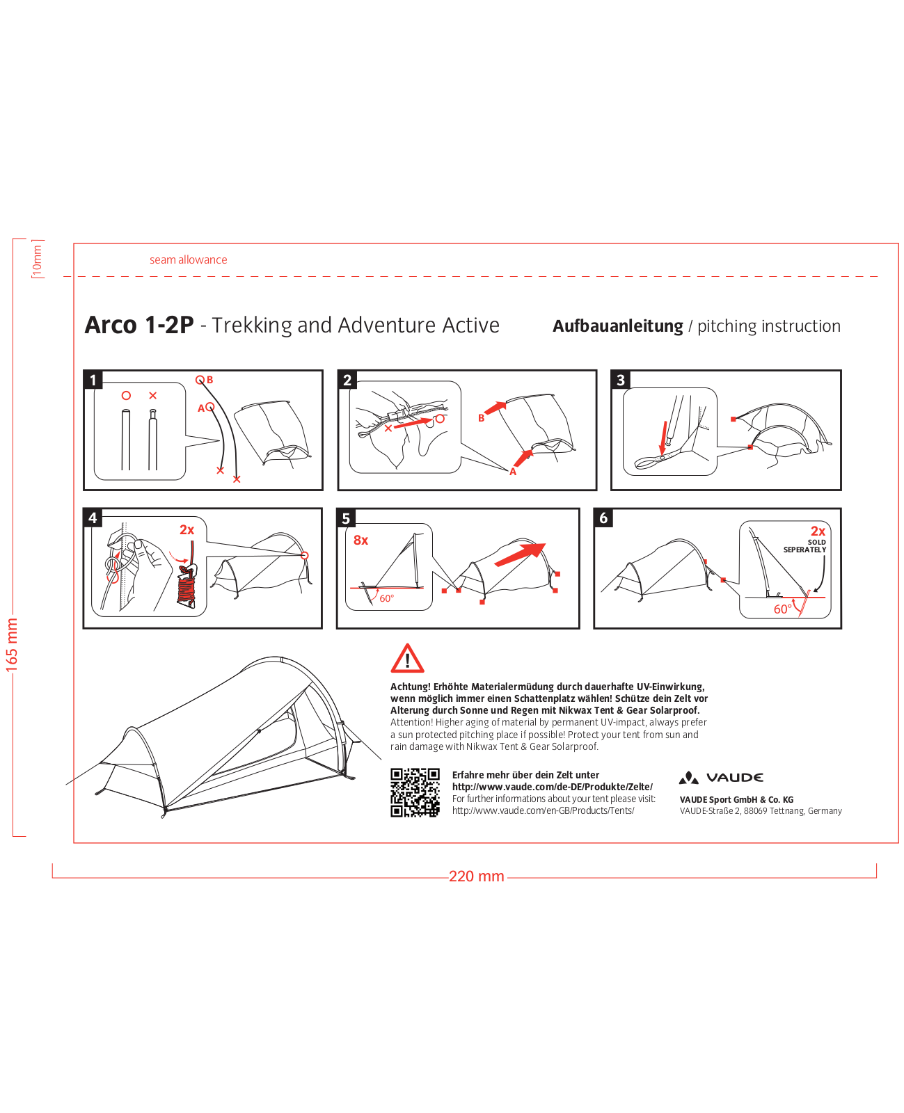 Vaude Arco 1-2P User guide - ManualMachine.com