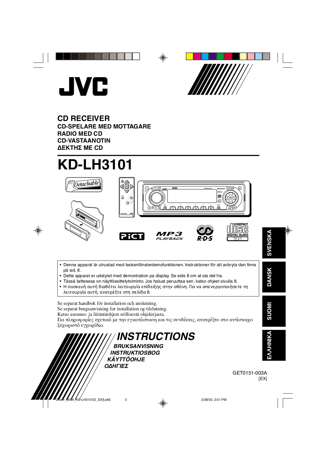 JVC KD-LH3101 User Manual