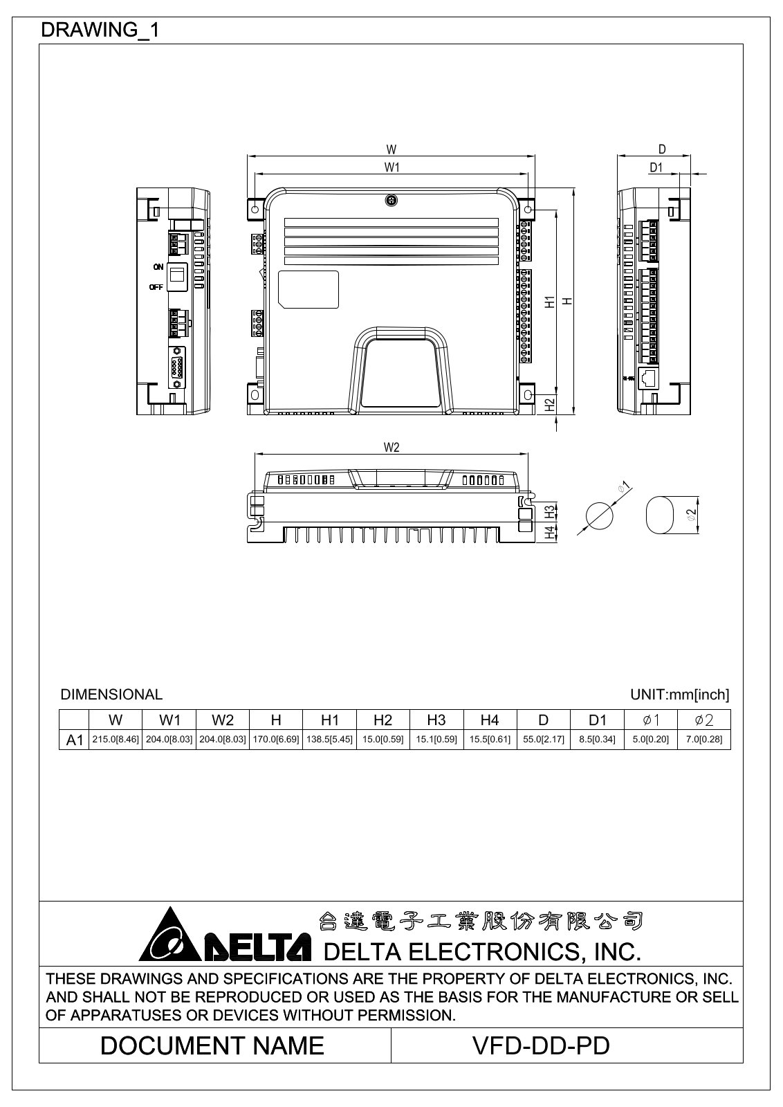 Delta Electronics VFD-DD-PD User Manual