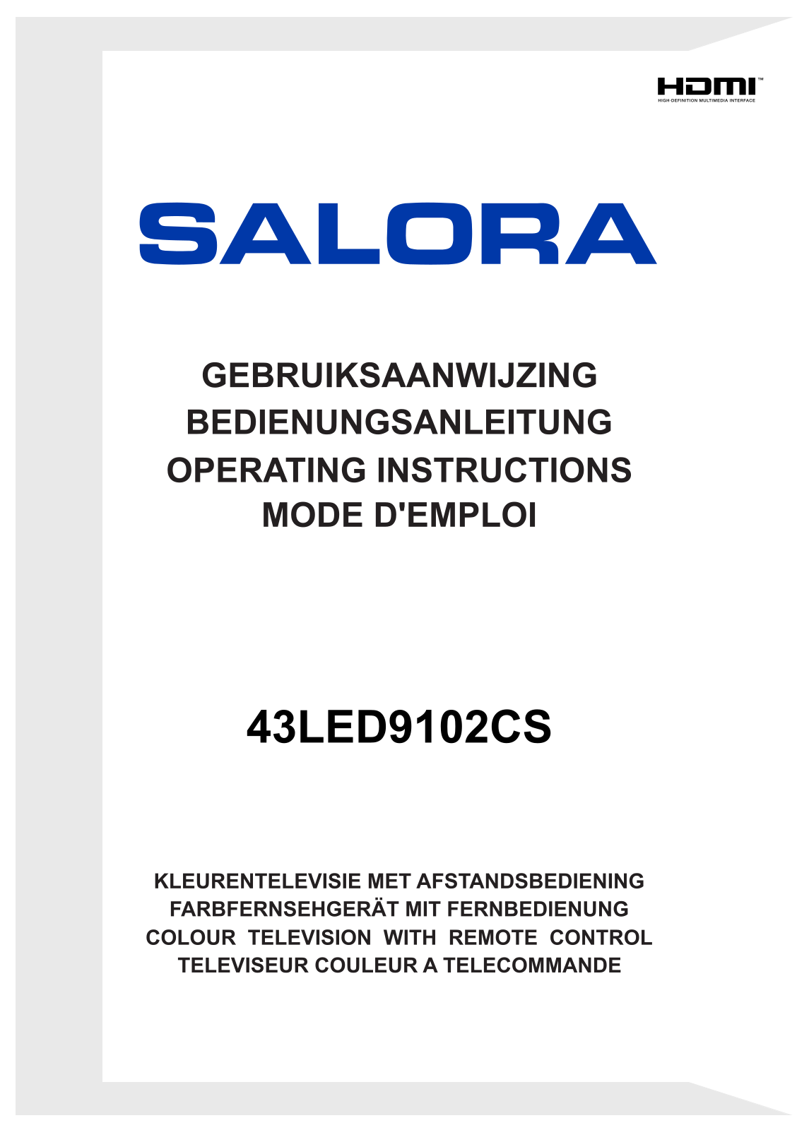 Salora 43LED9102CS User Manual