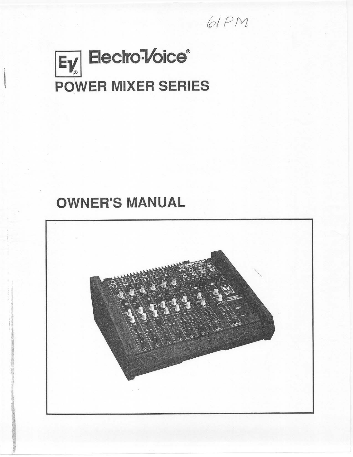 Electro-voice 61PM User Manual