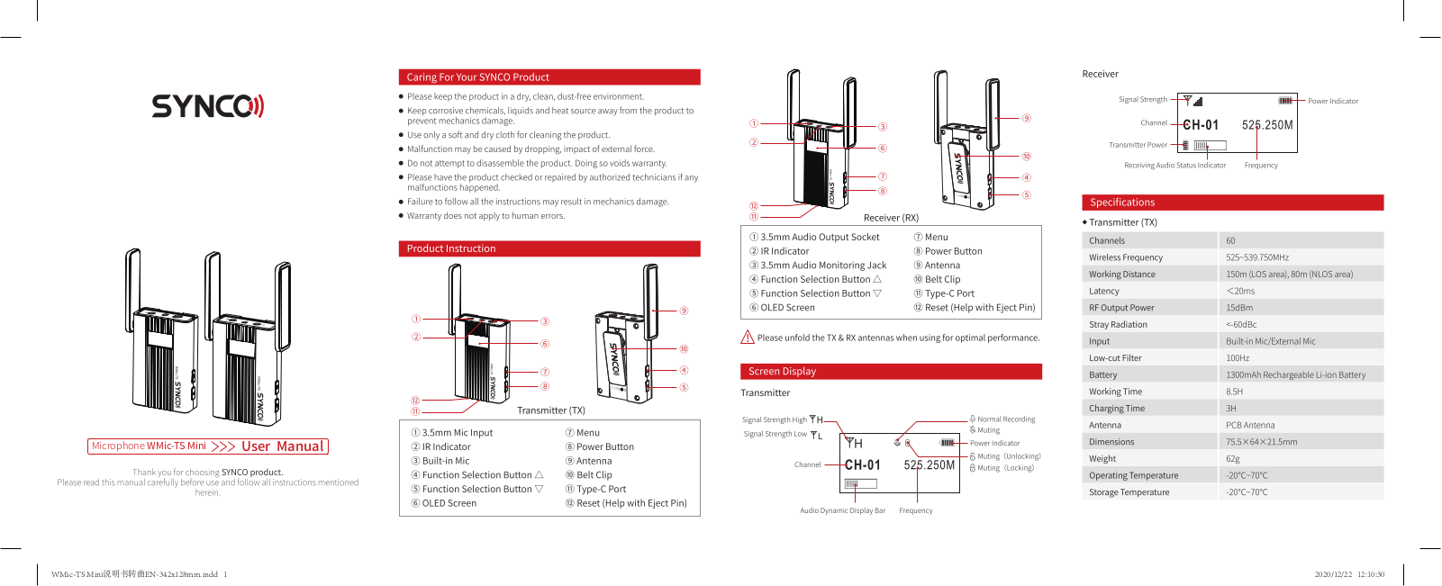 Synco WMic-TS Mini User guide - ManualMachine.com
