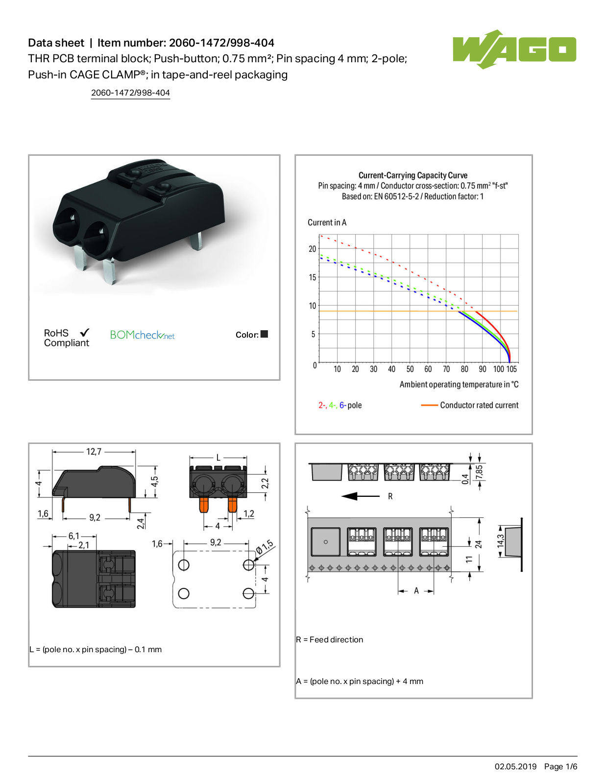 Wago 2060-1472/998-404 Data Sheet