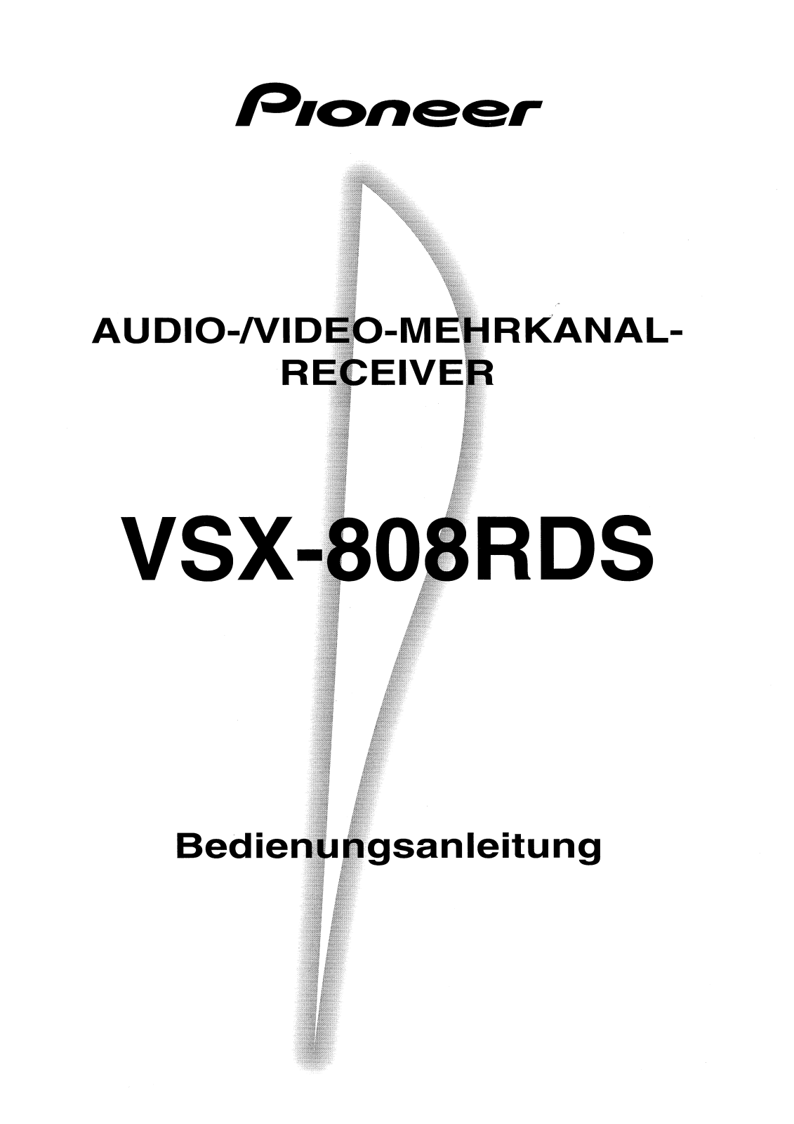 Pioneer VSX-808RDS User Manual