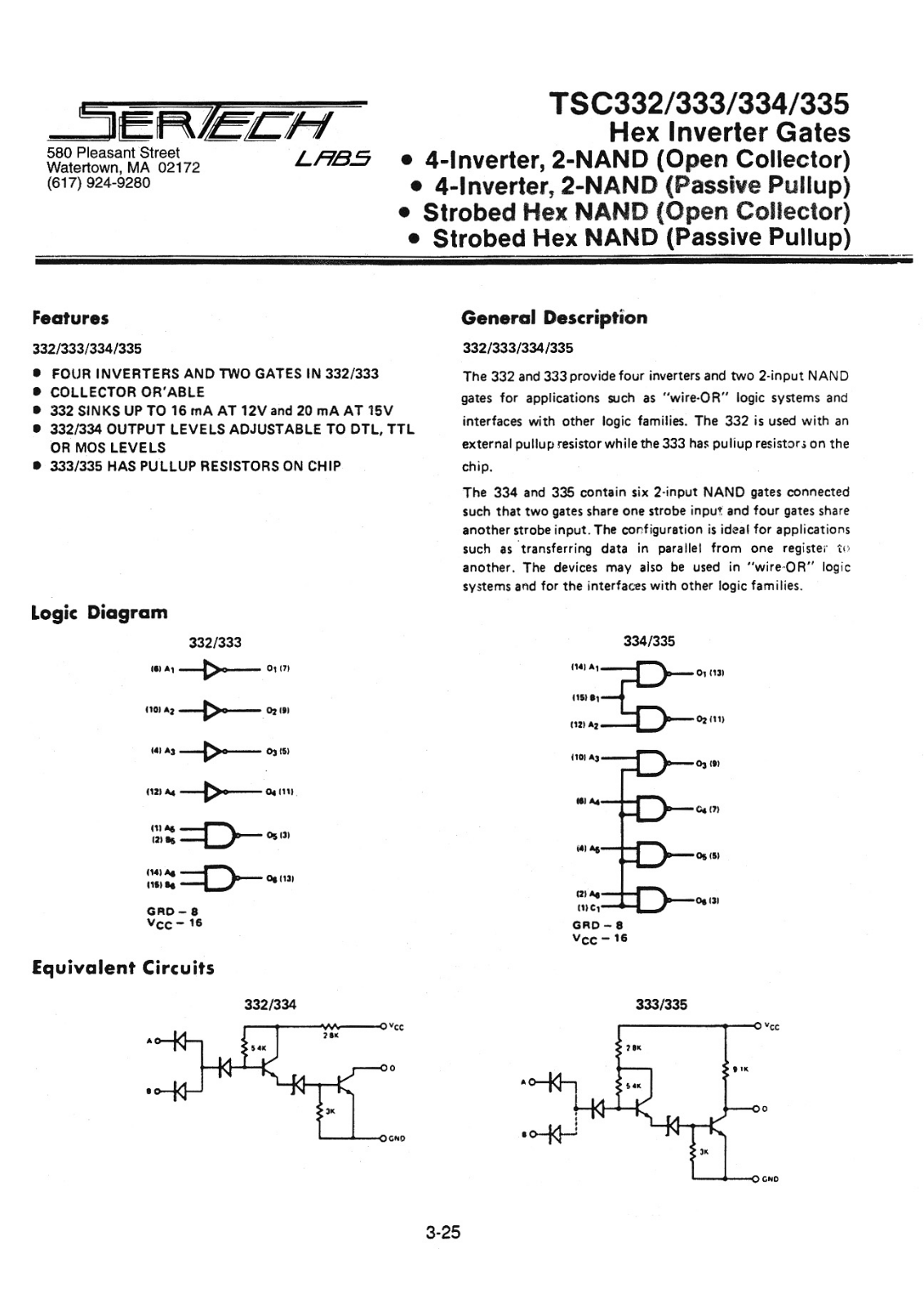 Microsemi TC334AL, TC333AL, TC332AL, TC335AL, TC332CL Datasheet