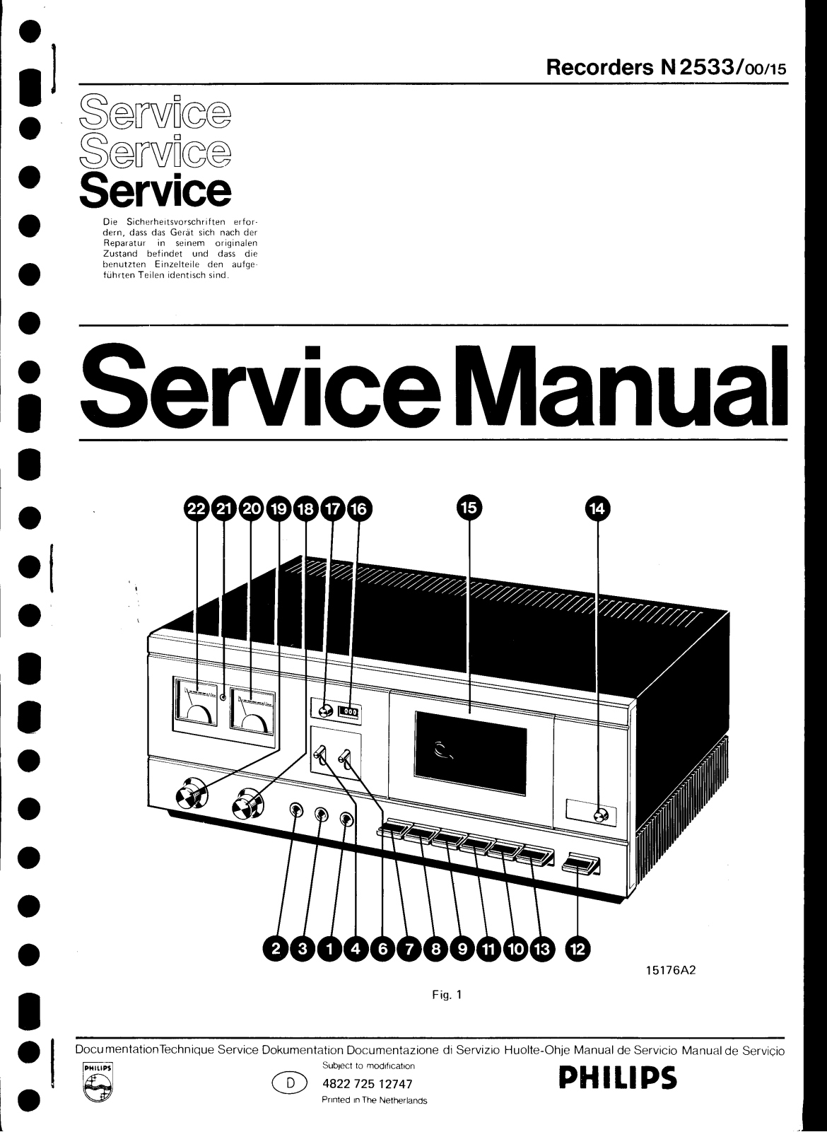 Philips N-2533 Service manual