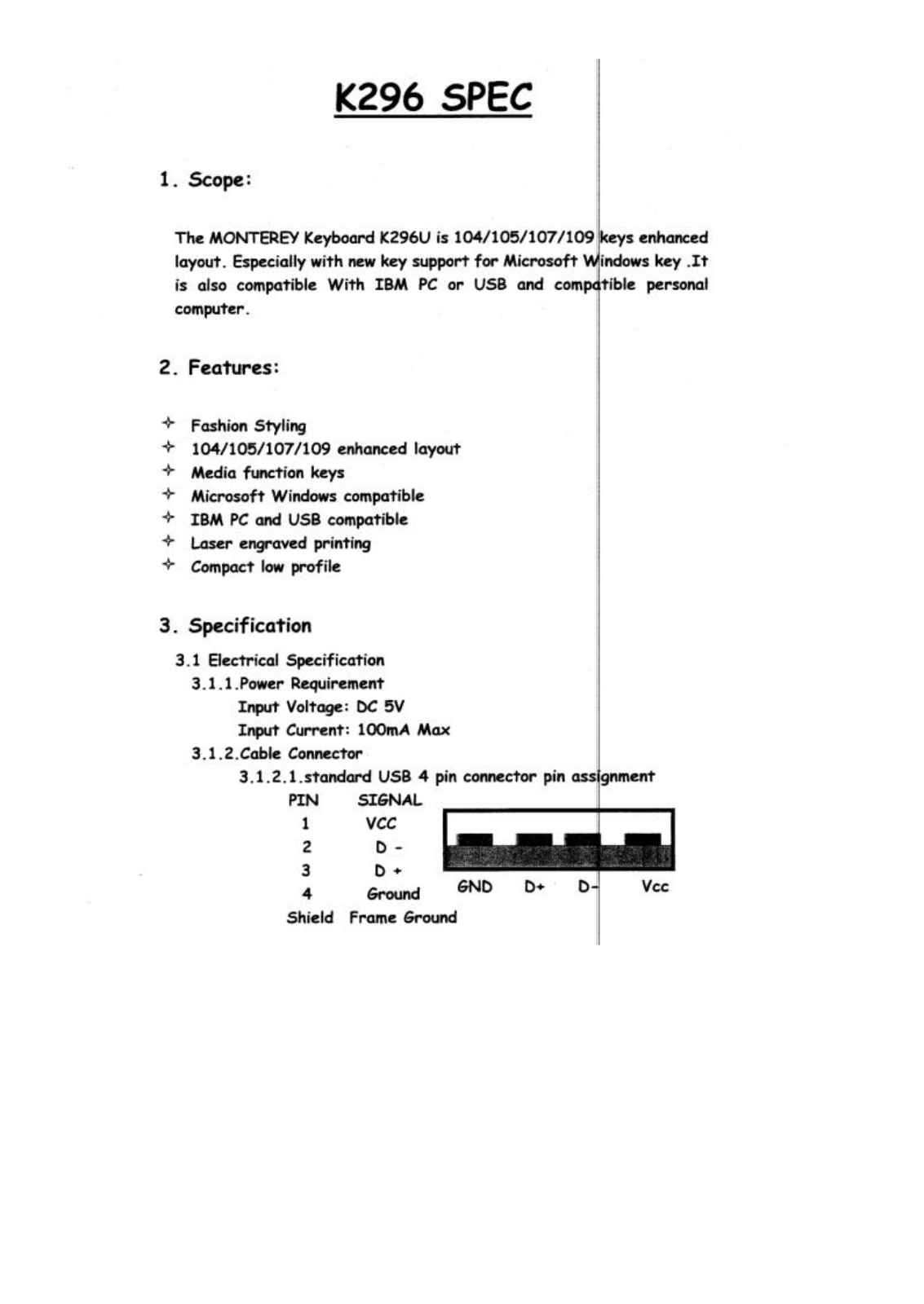 Monterey 46AK296U Users Manual