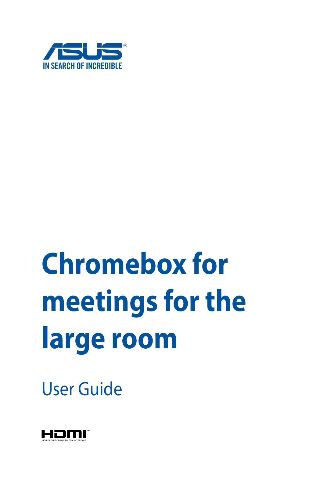 Asus Chromebox for meetings for the large room User’s Manual