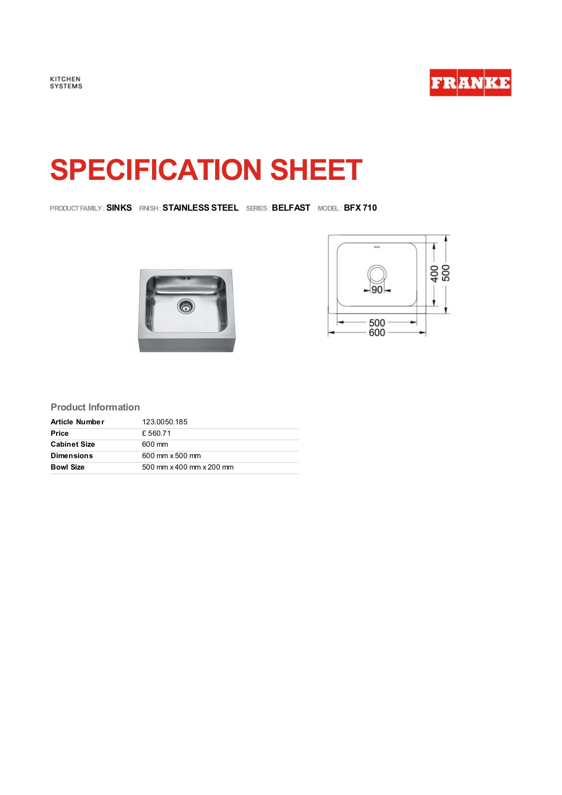 Franke Foodservice BFX 710 User Manual