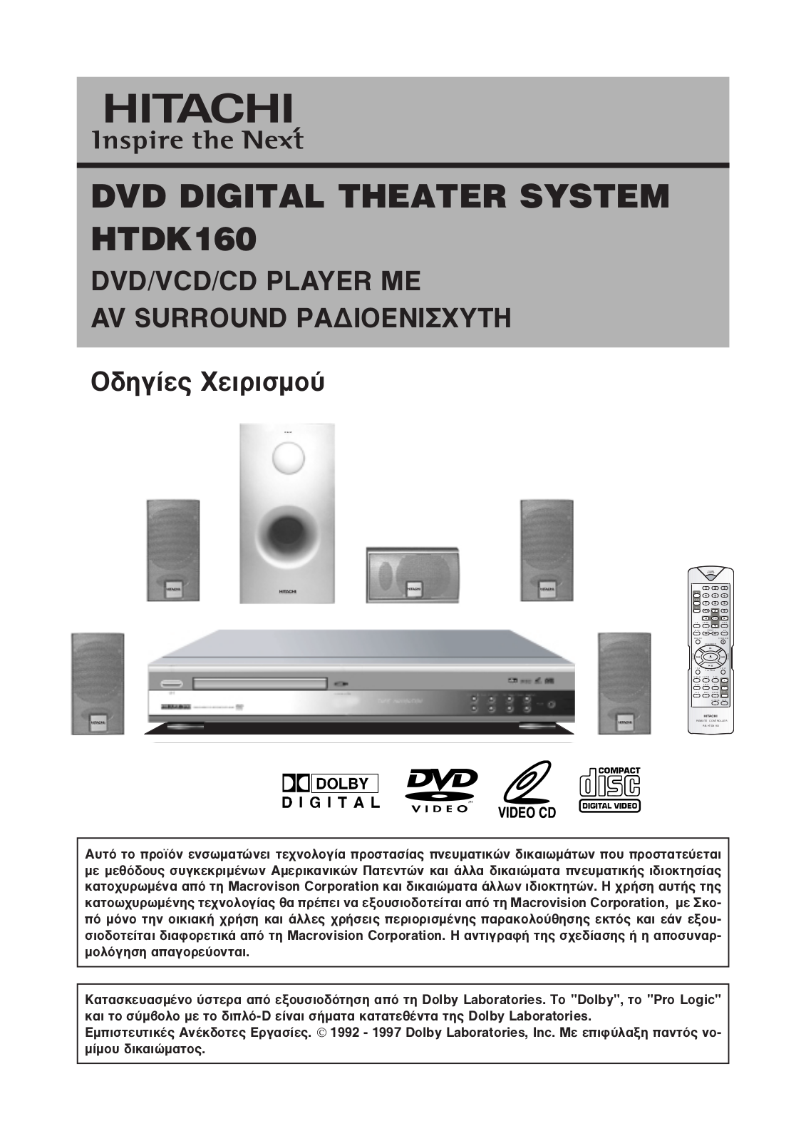 Hitachi HTDK160 User Manual