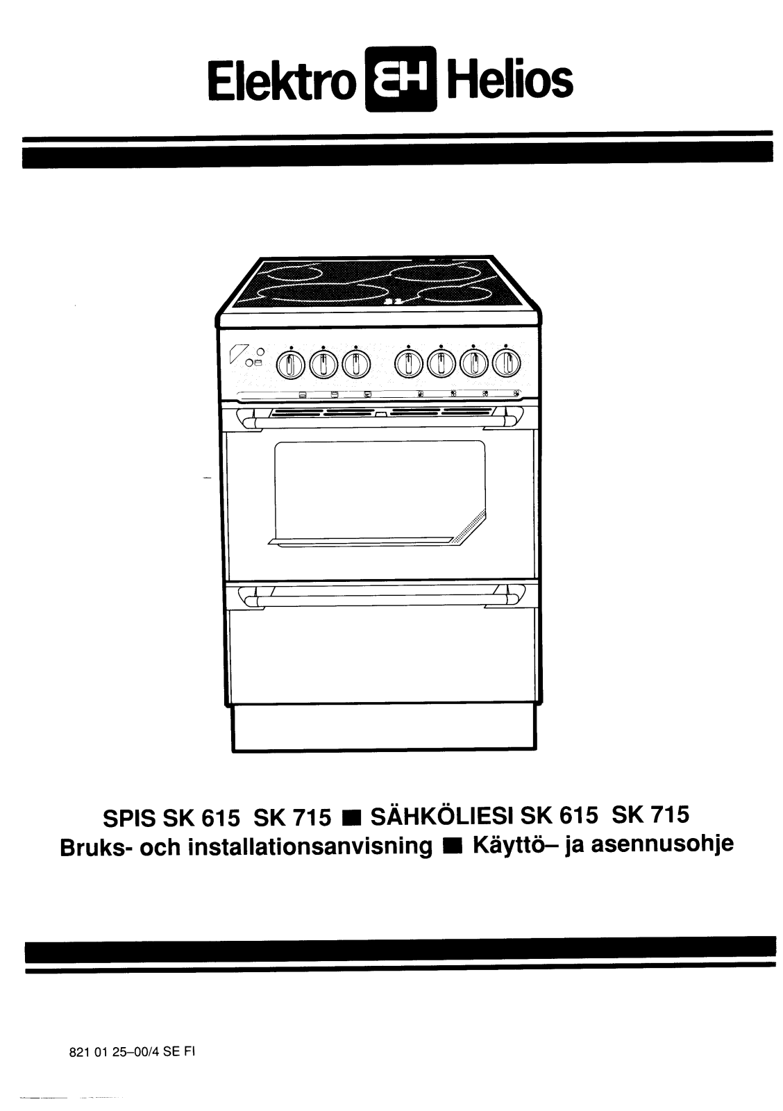 Elektro helios SK715 User Manual