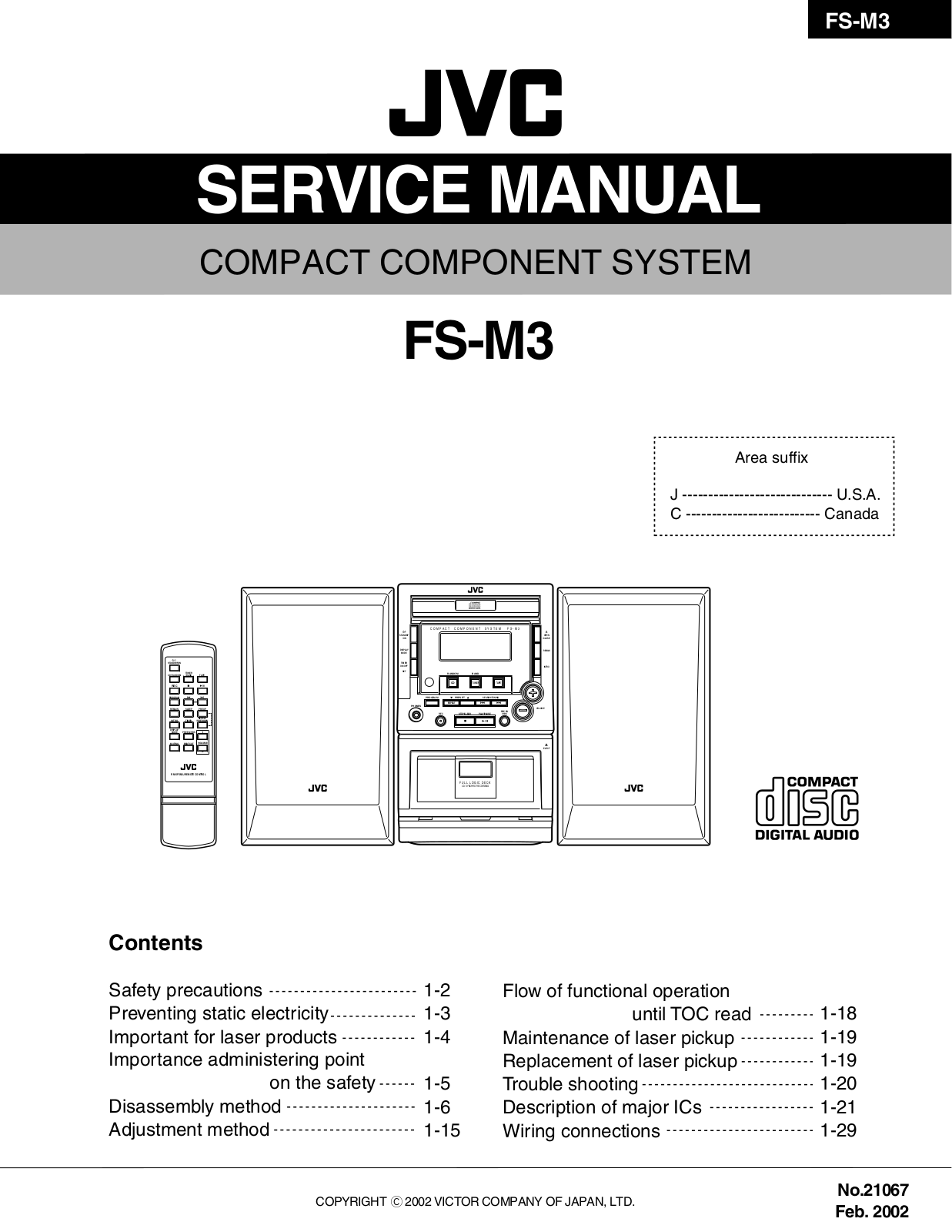 Jvc FS-M3 Service Manual