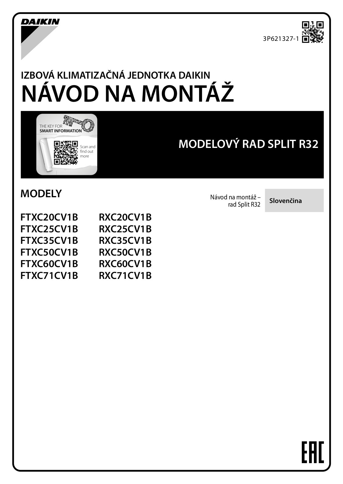 Daikin FTXC20CV1B, RXC20CV1B, FTXC25CV1B, RXC25CV1B, FTXC35CV1B Installation manuals