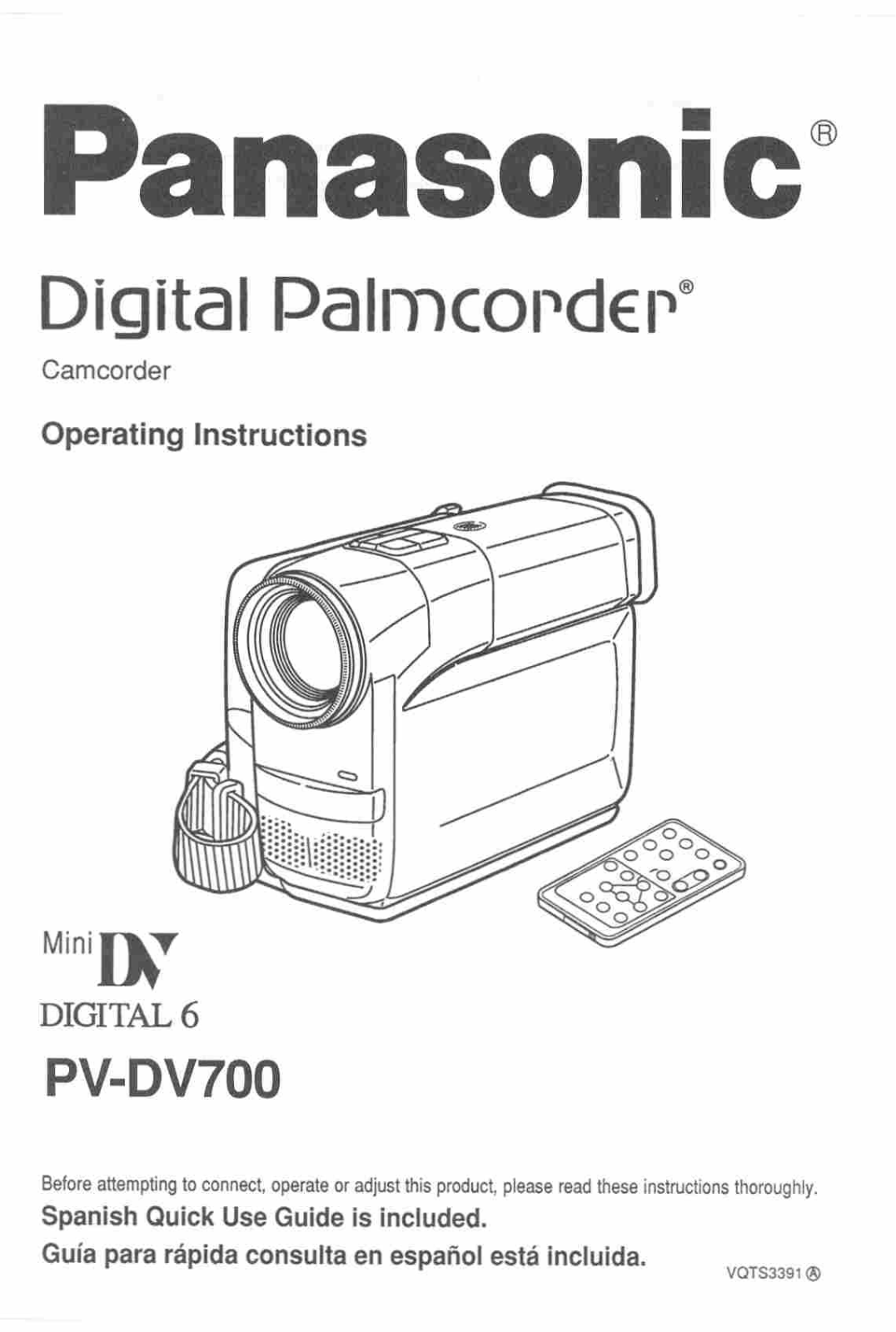 Panasonic PV-DV700D, PV-DV700 User Manual