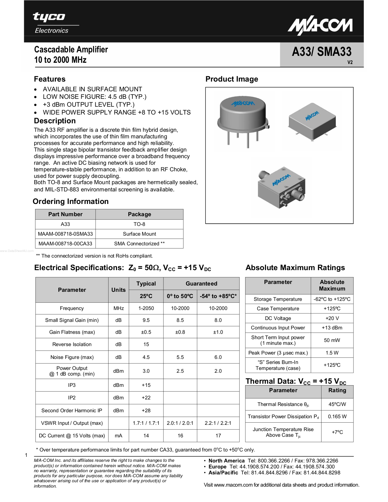 Tyco A 33, SMA 33 Service Manual