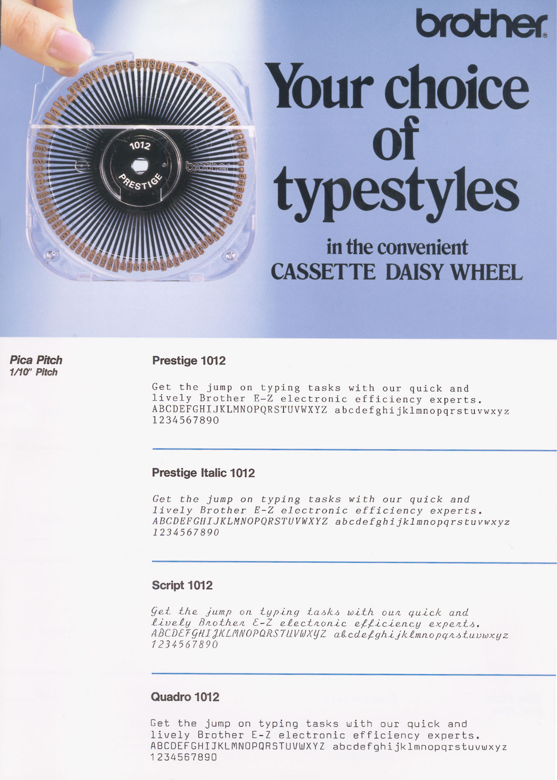 Brother DAISY WHEEL Owner's Manual