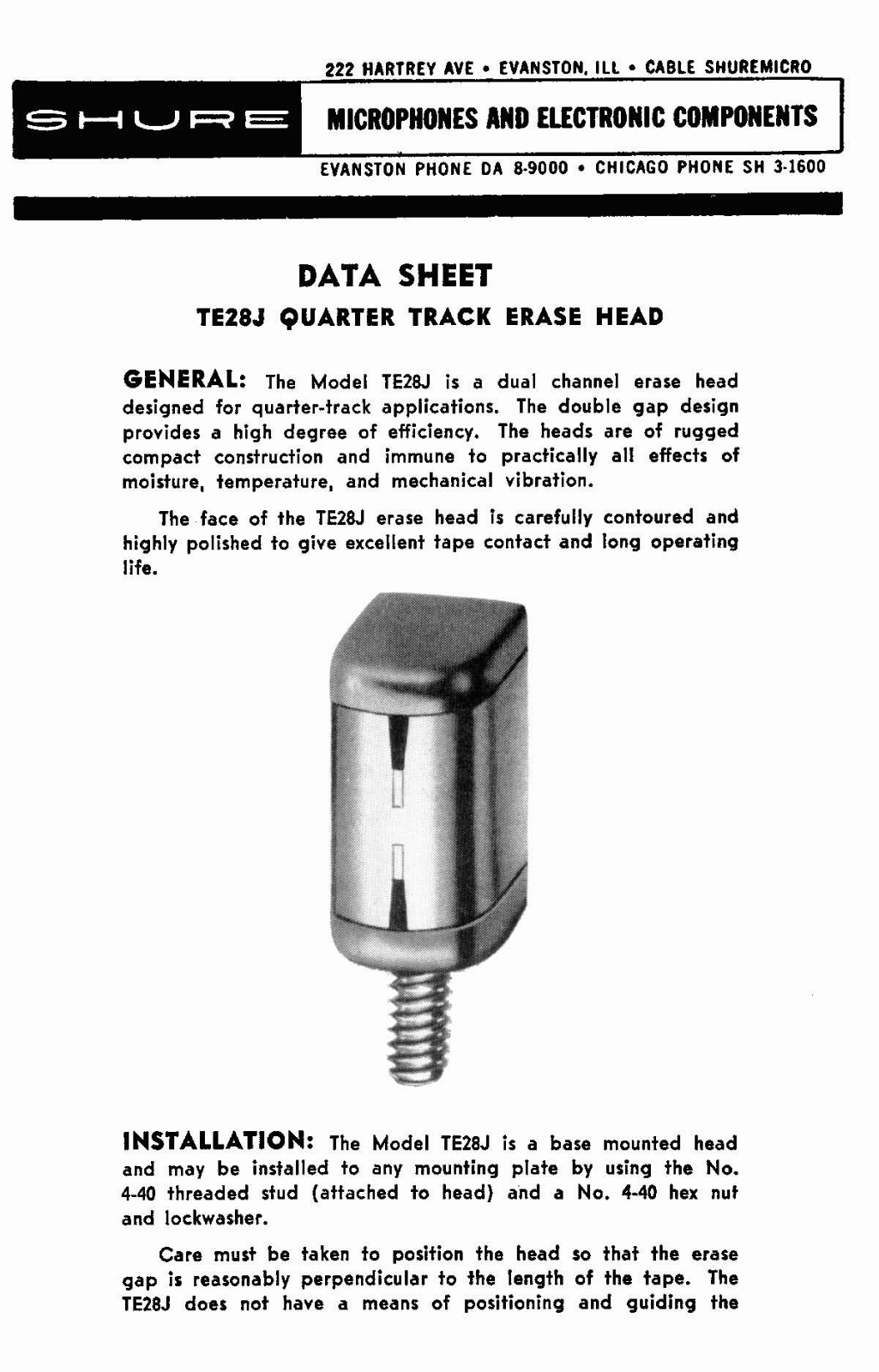Shure TE28J User Guide - ManualMachine.com