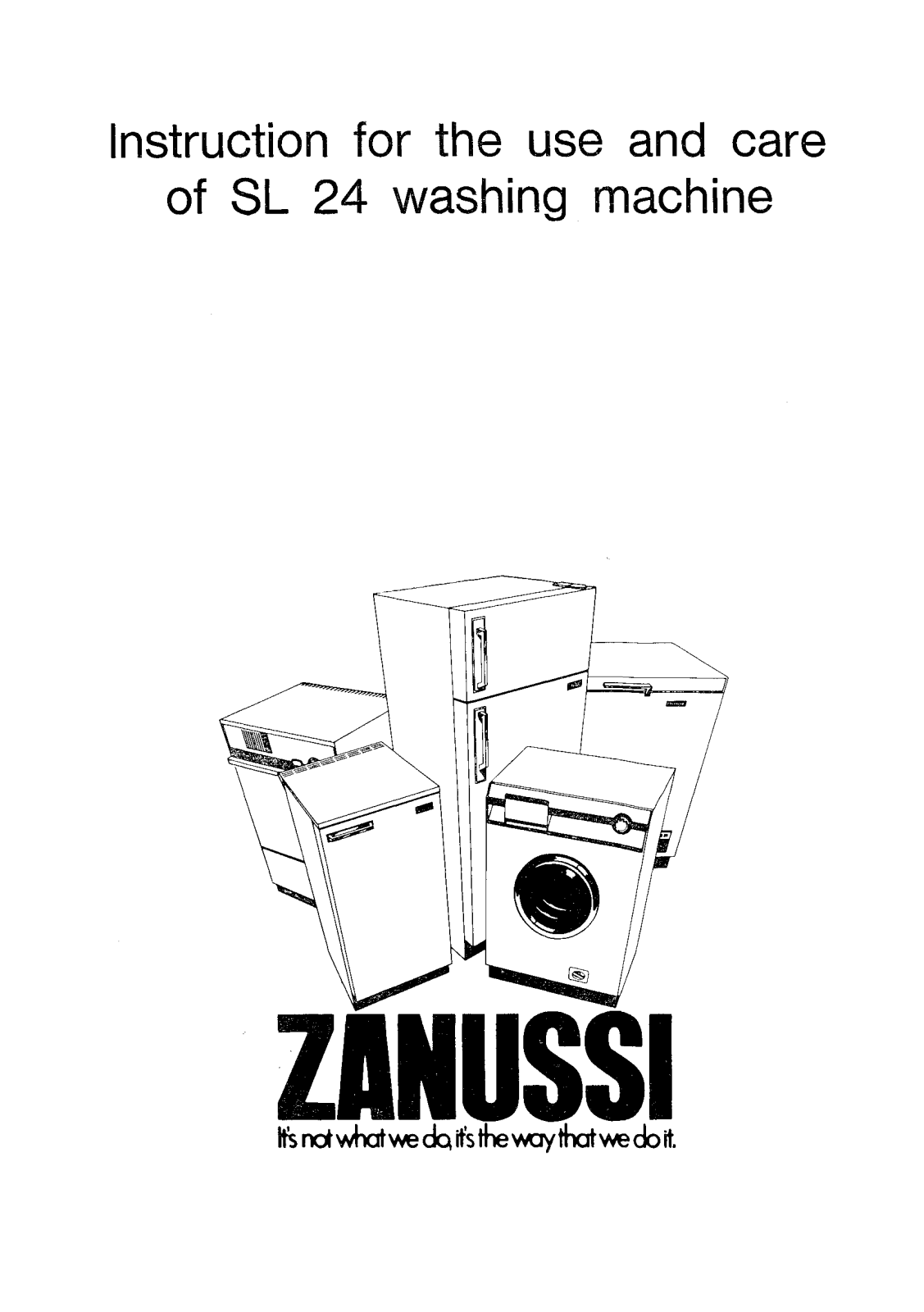 Zanussi SL 24 User Manual