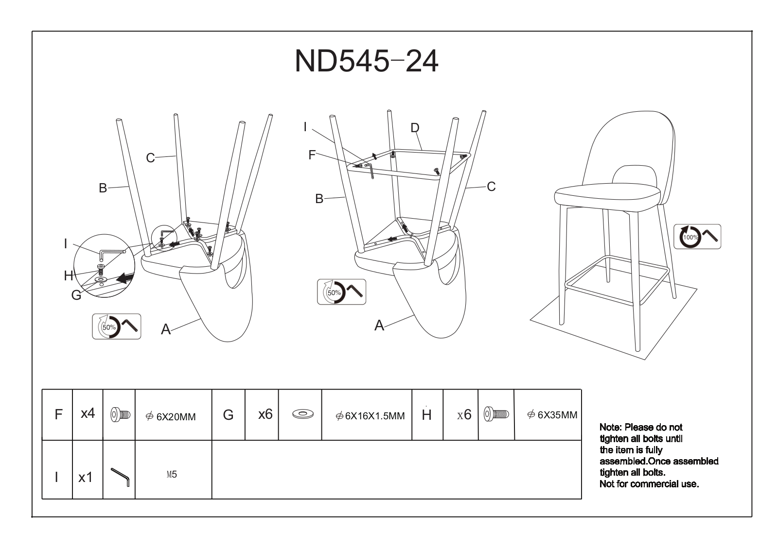 Sunset Trading CR545242 Assembly Guide