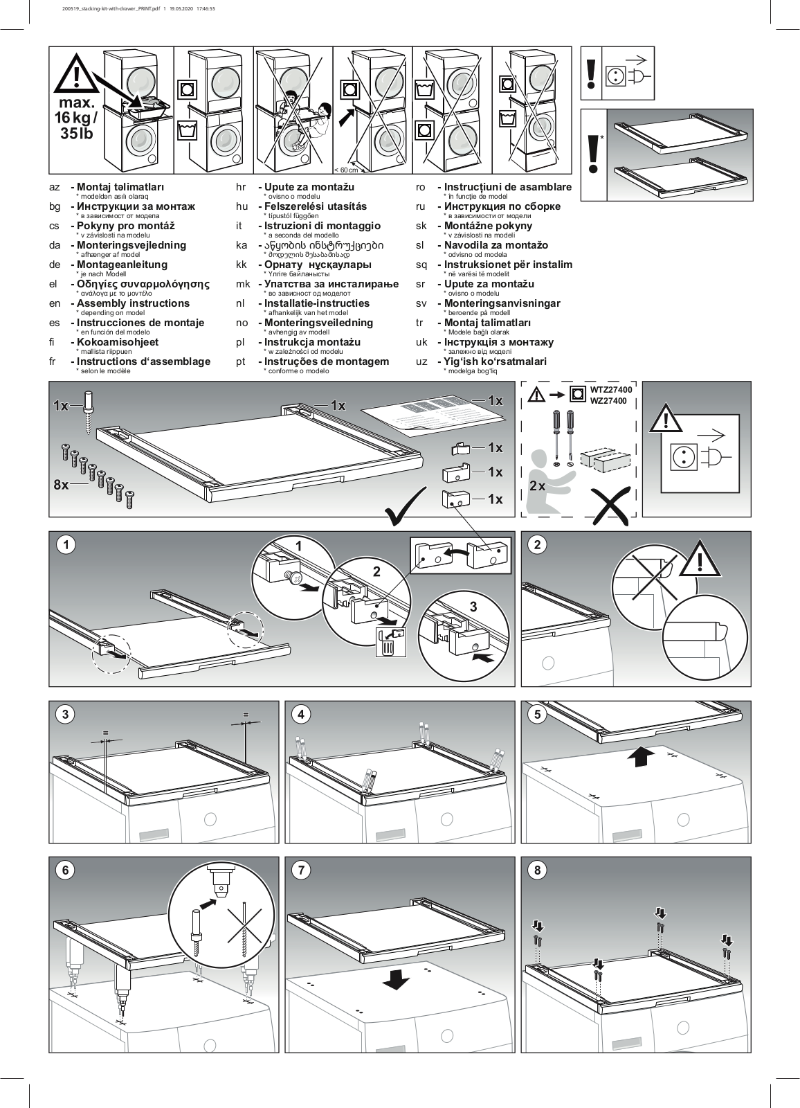 Bosch WTZ27400, WZ27400 User Manual