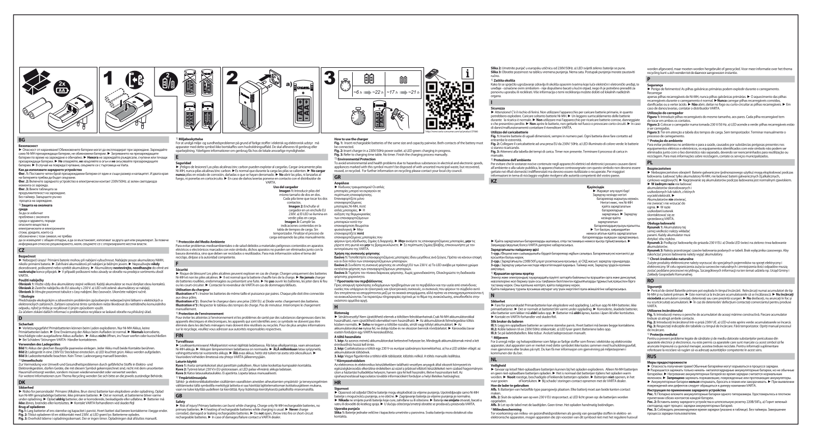 Varta MINI CHARGER Instructions for the use