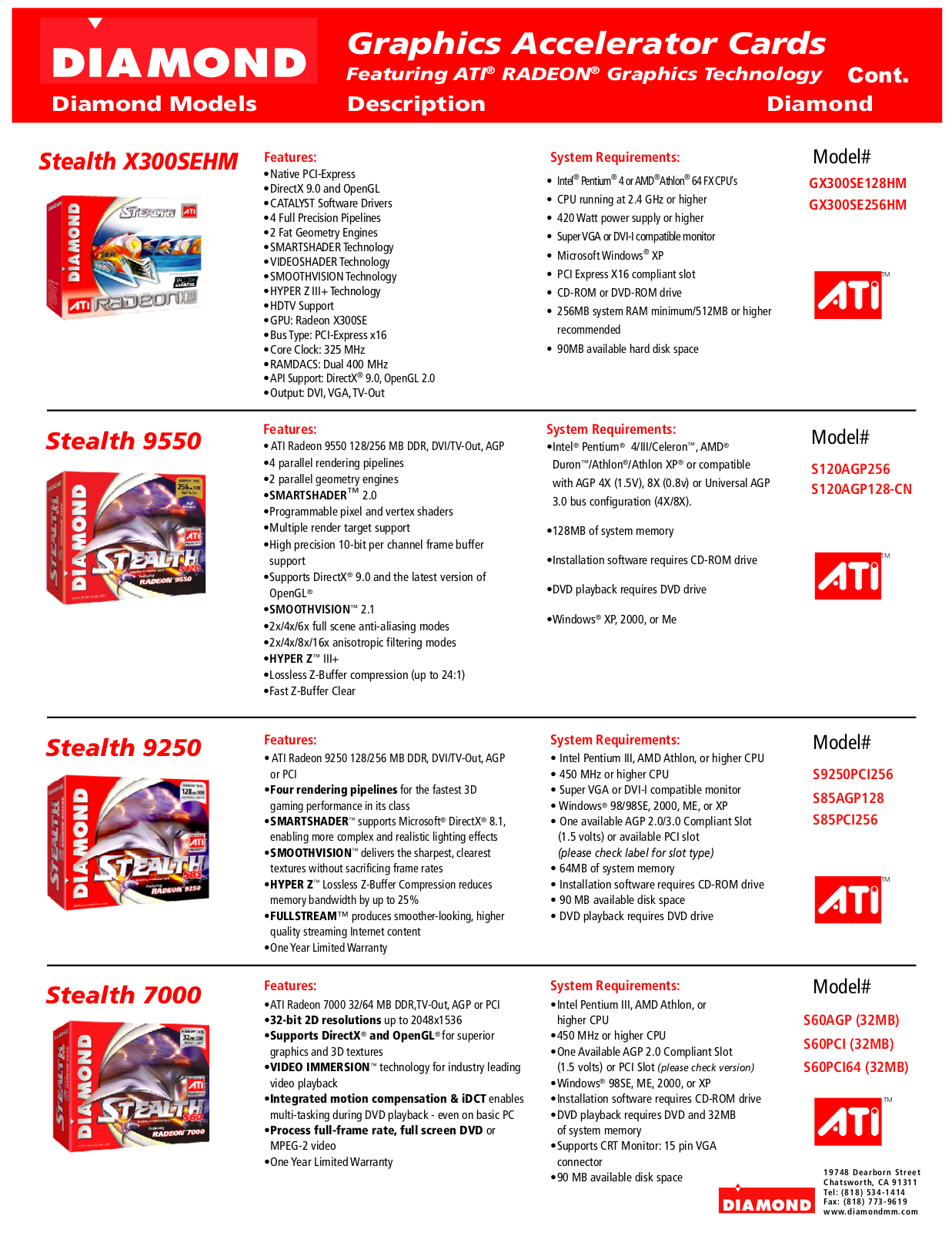 Diamond Multimedia S60PCI64, S120AGP256, S60AGP, S120AGP128-CN, S85AGP128 User Manual