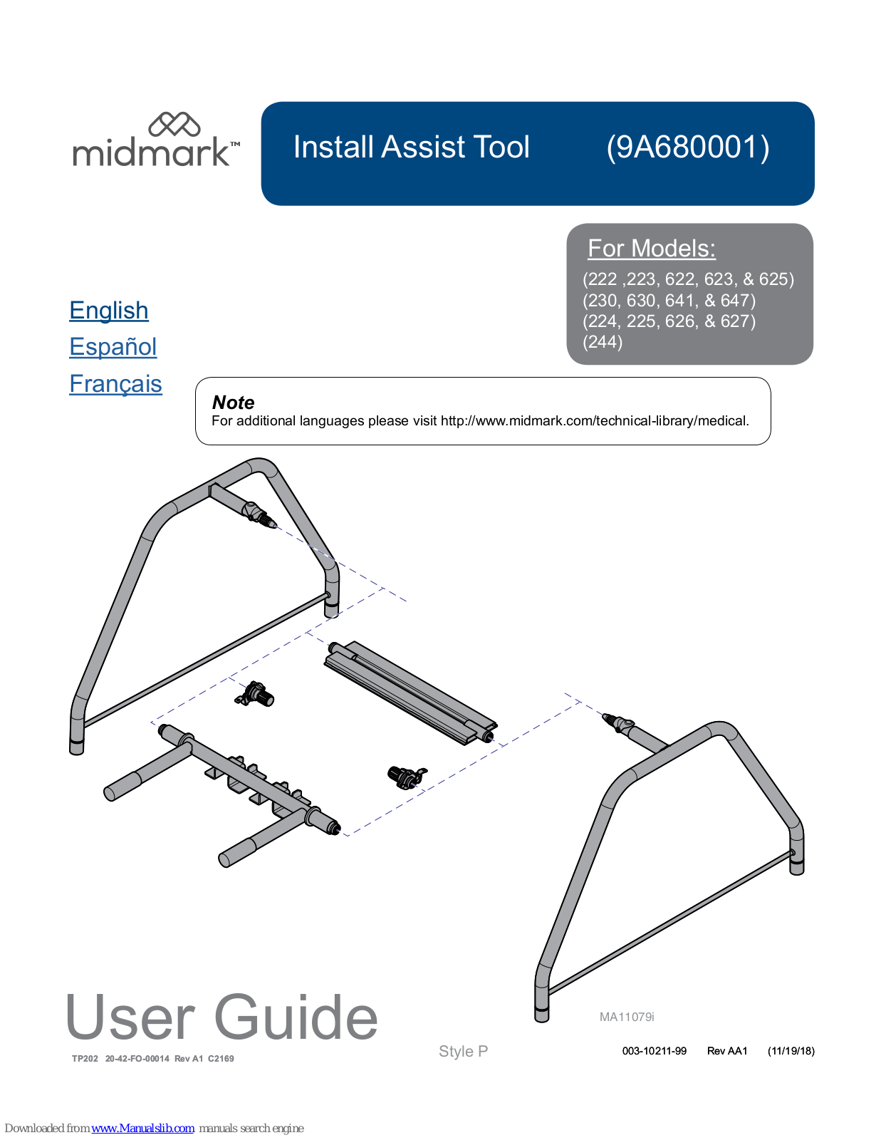 Midmark 222, 230, 630, 223, 641 Installation Manual