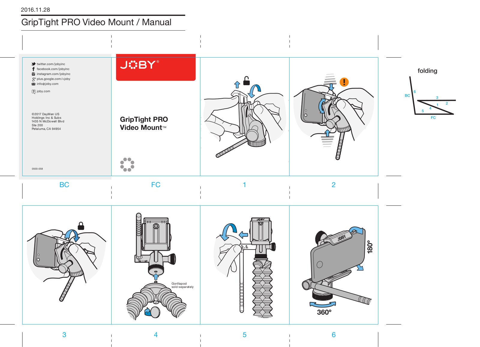 Joby JB01500 Users Manual