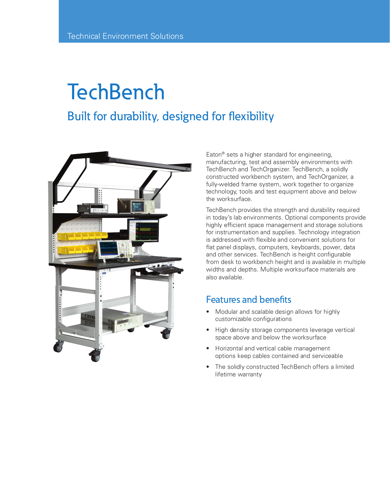 Eaton Benches By Wright Line TechBench Catalog Page