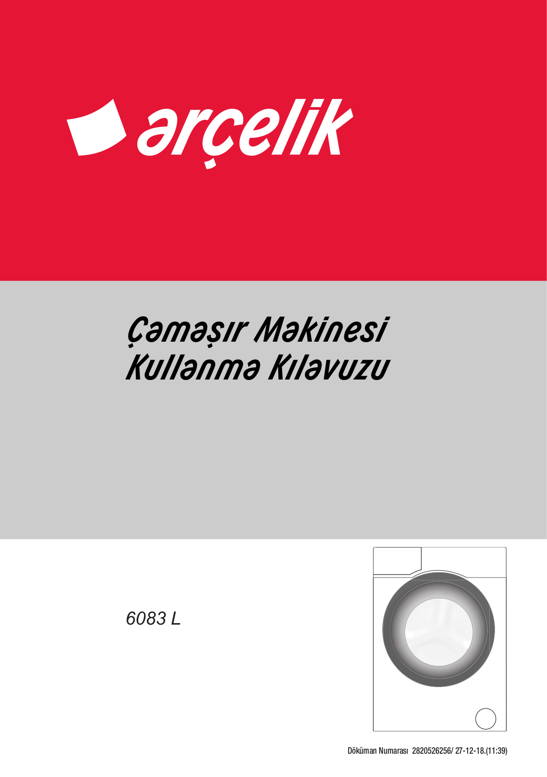 Arçelik 6083 L User manual