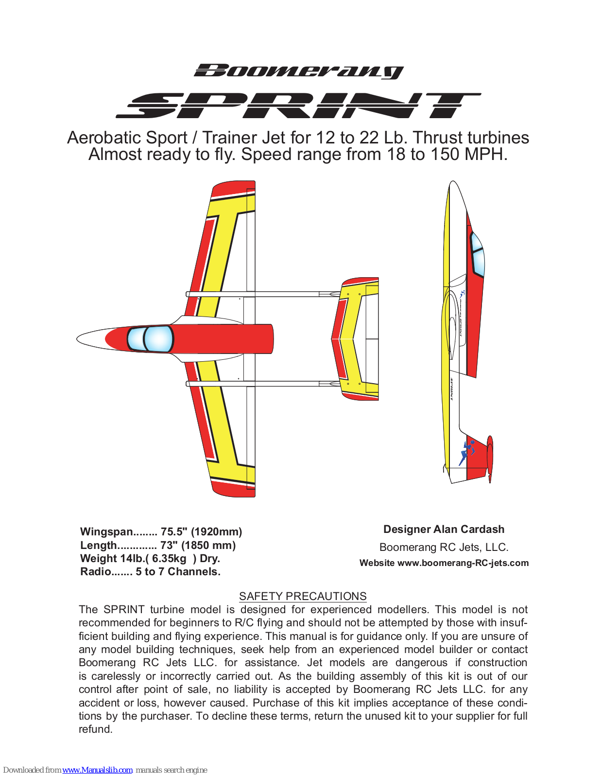 Boomerang Sprint Instruction Manual