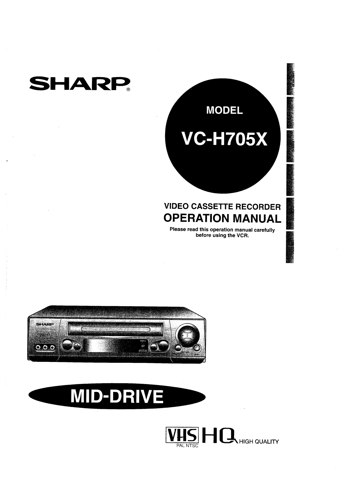 Sharp VC-H705X User Manual