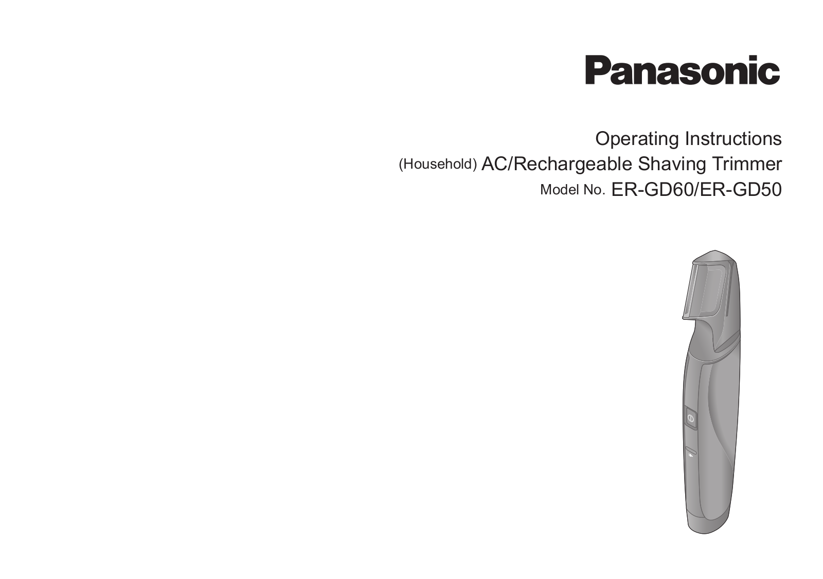 Panasonic ER-GD60-S803 User Manual