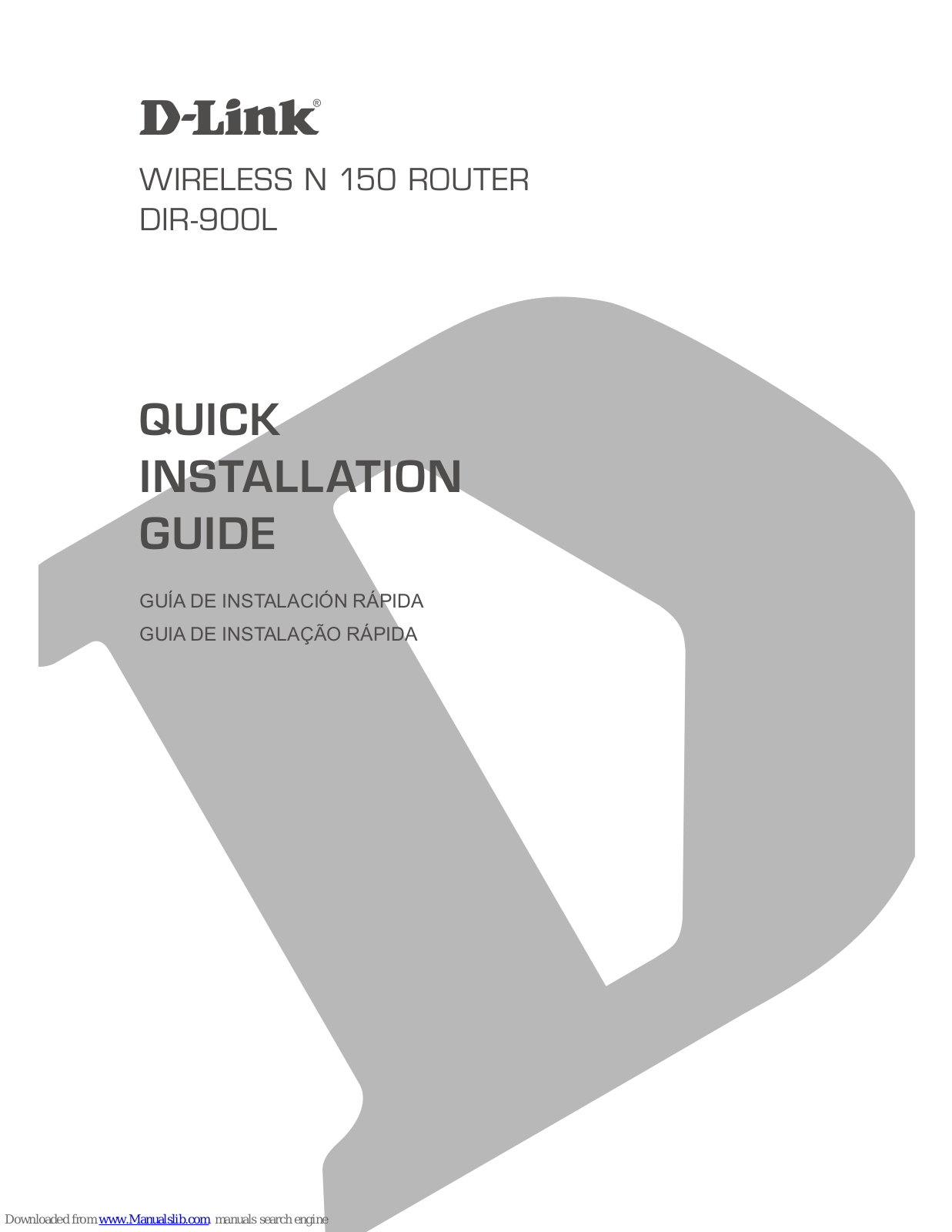 D-Link DIR-900L Quick Installation Manual