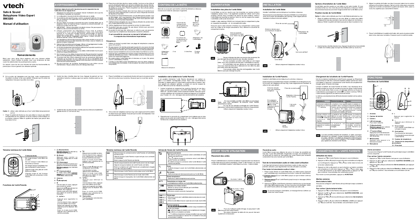 VTECH BM3200 User Manual