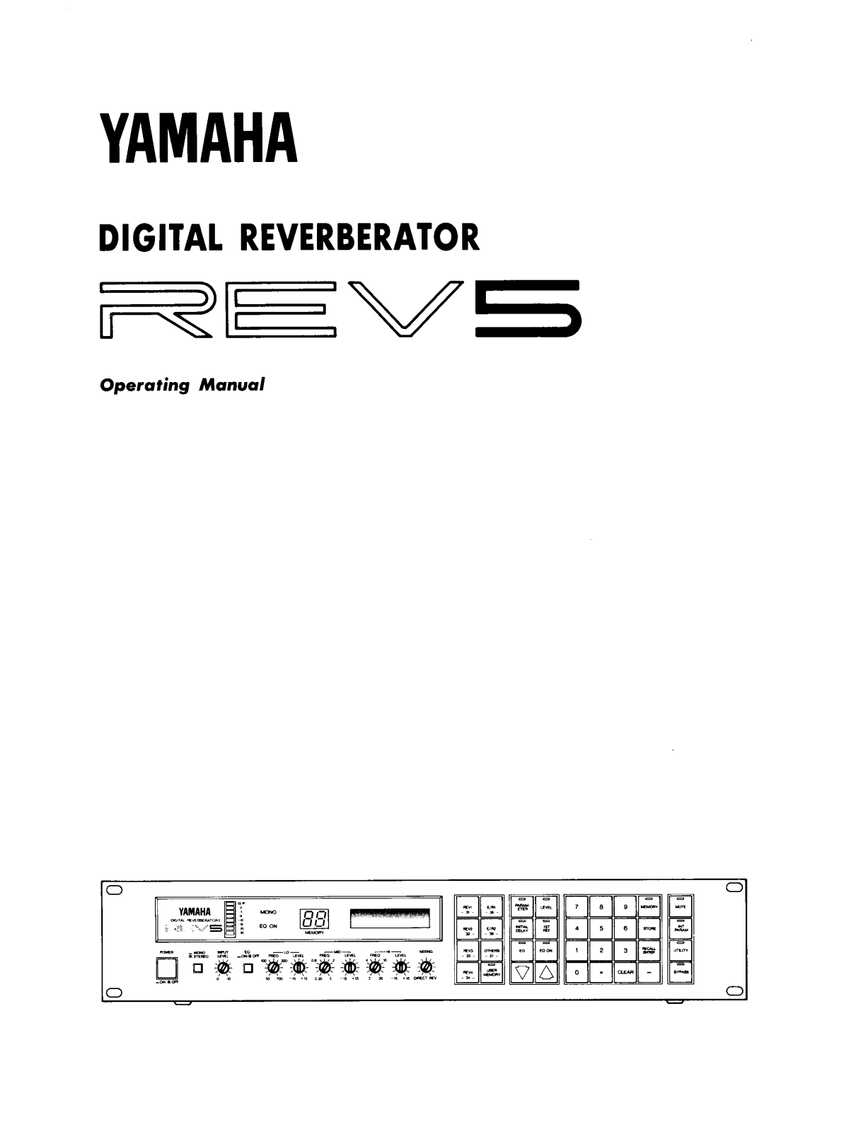 Yamaha REV-5 Owners manual