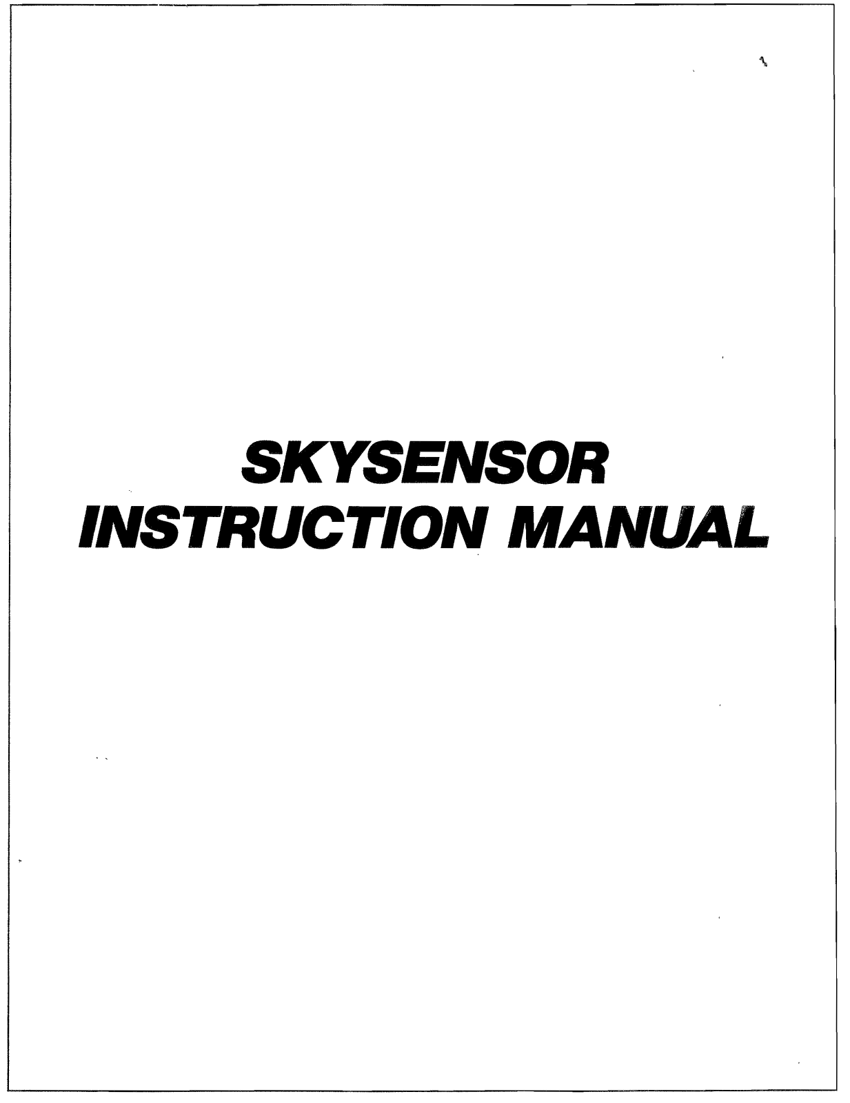 Vixen SkySensor Instruction Manual