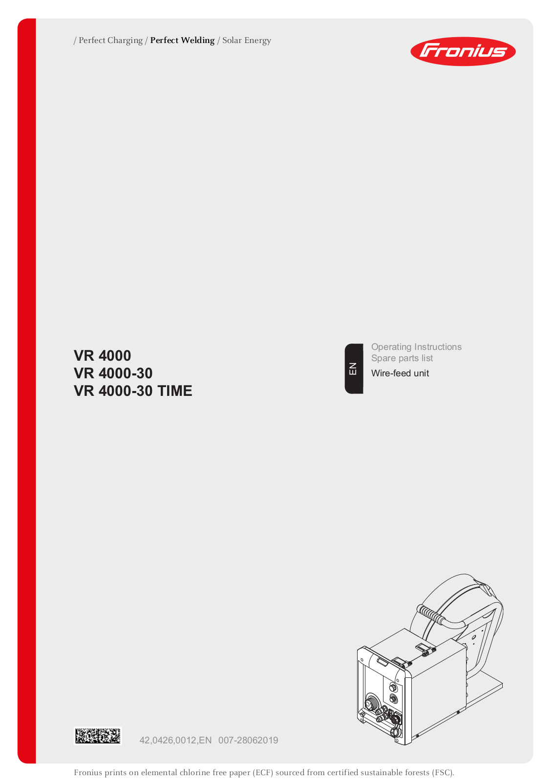 Fronius VR 4000, VR 4000-30, VR 4000-30 TIME Operating Instruction