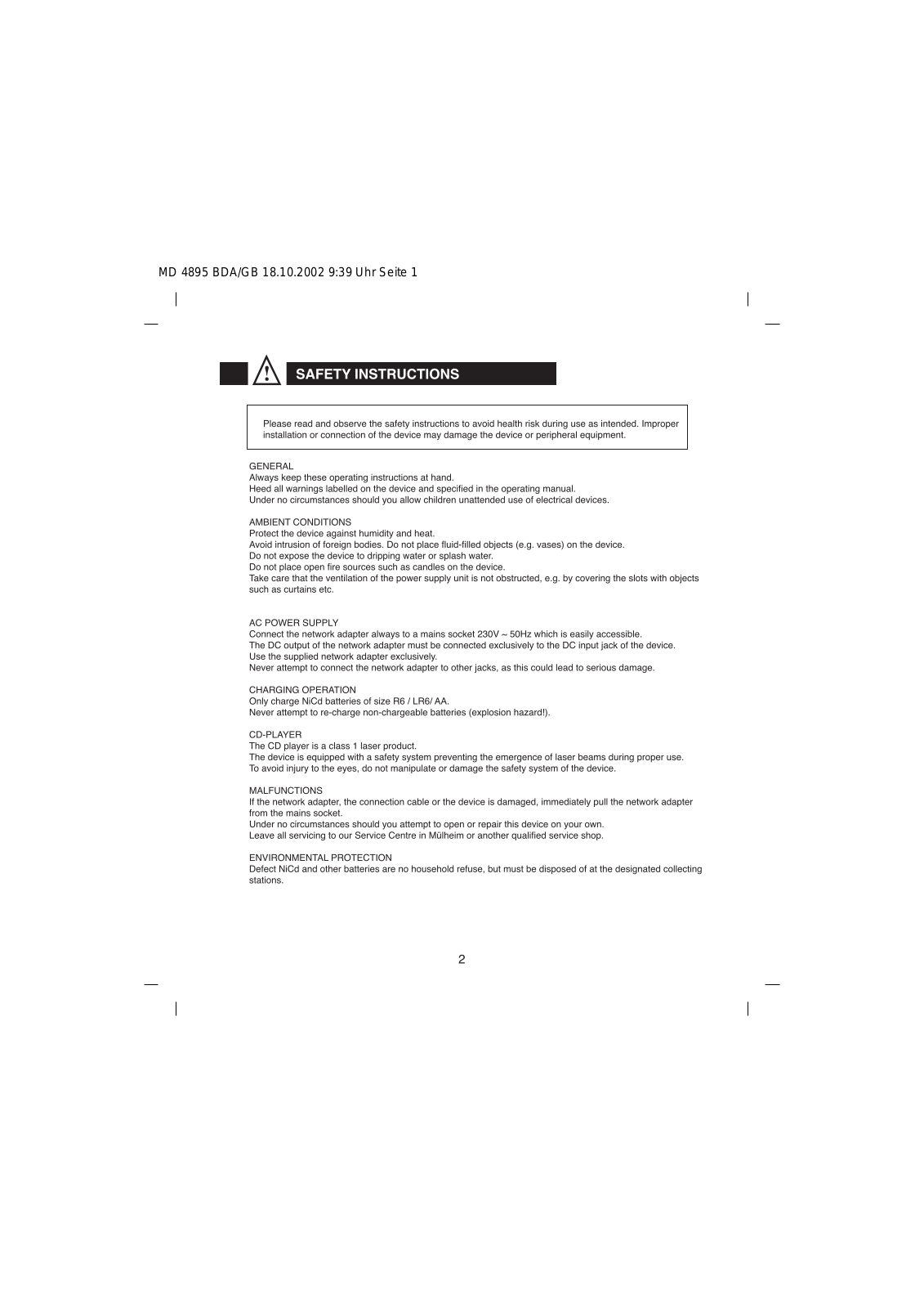 Medion MD 4895 user Manual