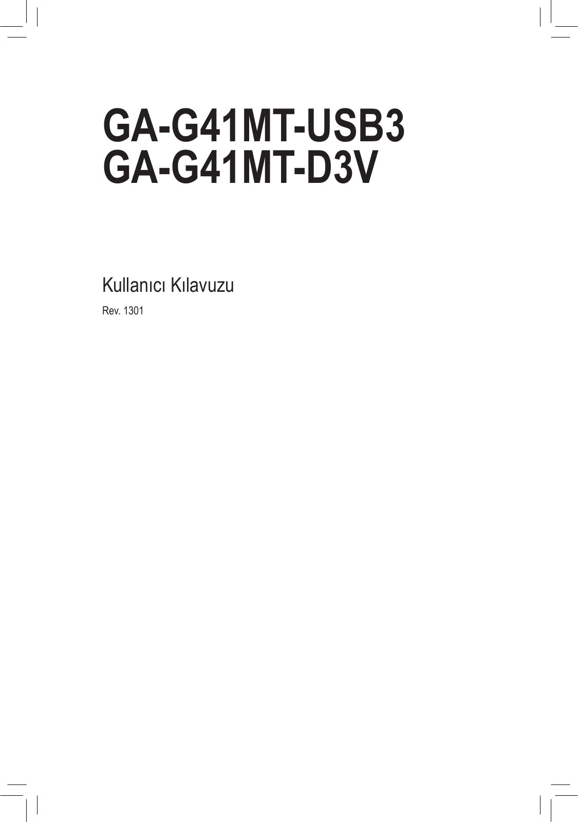 Gigabyte GA-G41MT-USB3, GA-G41MT-D3V User Manual