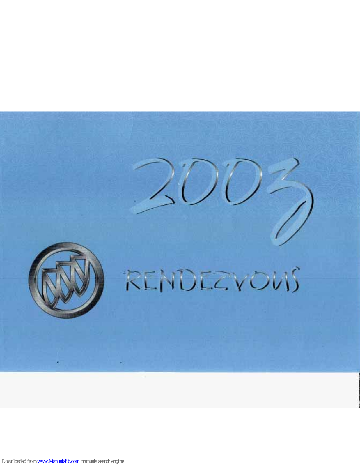 Buick 2003 Rendezvous Owner's Manual