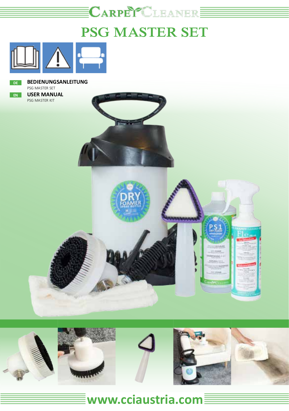 Carpet Cleaner PSG MASTER SET User Manual