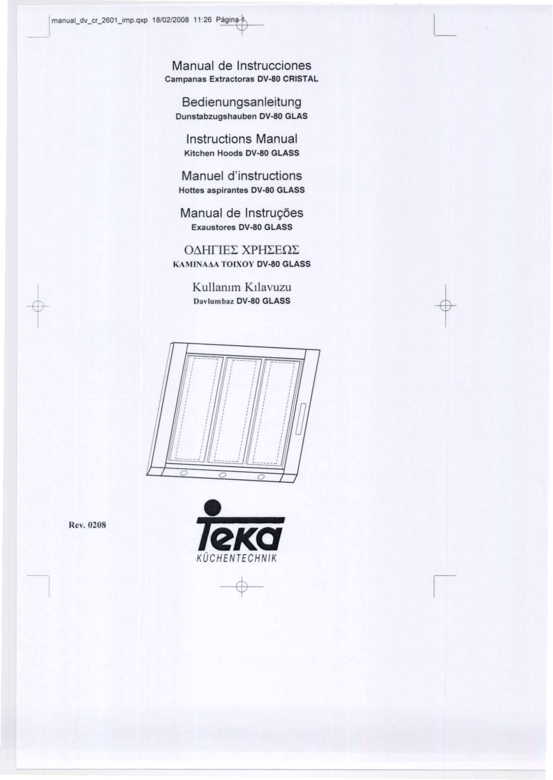 Teka DV-80 GLASS User guide - ManualMachine.com
