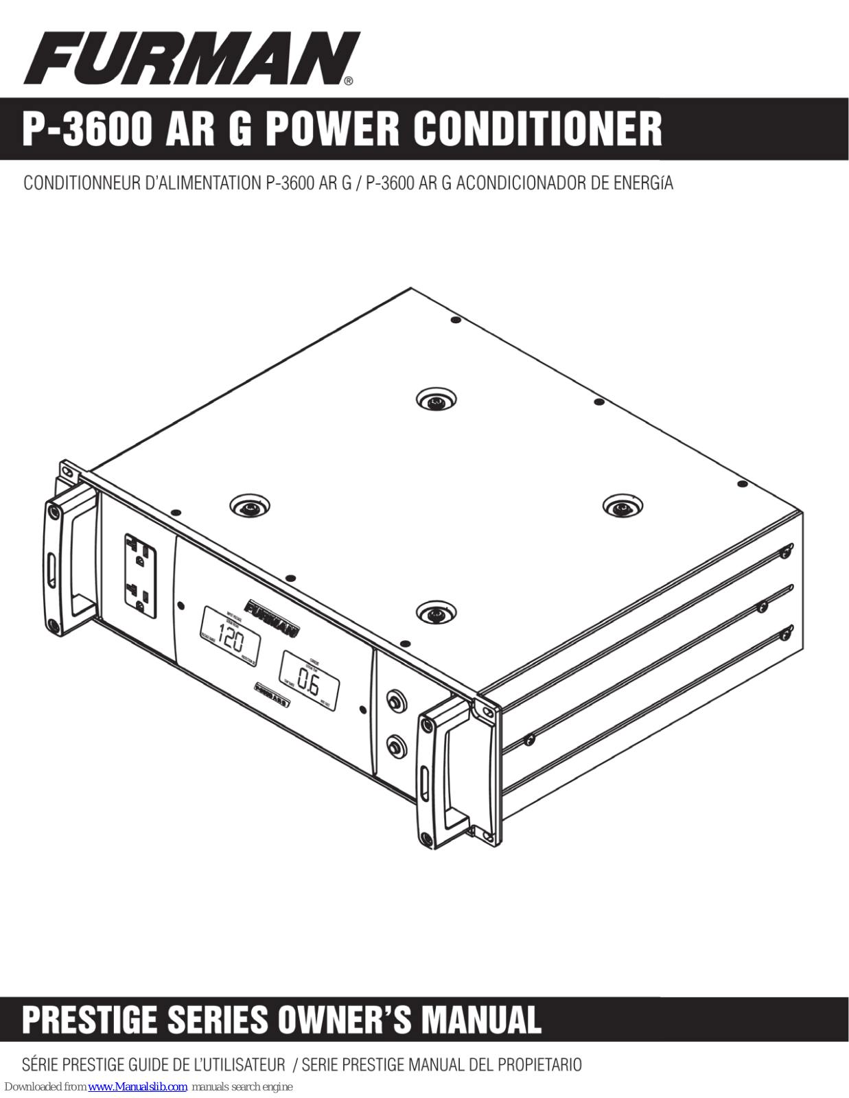 Furman P-3600 AR G prestige series Owner's Manual