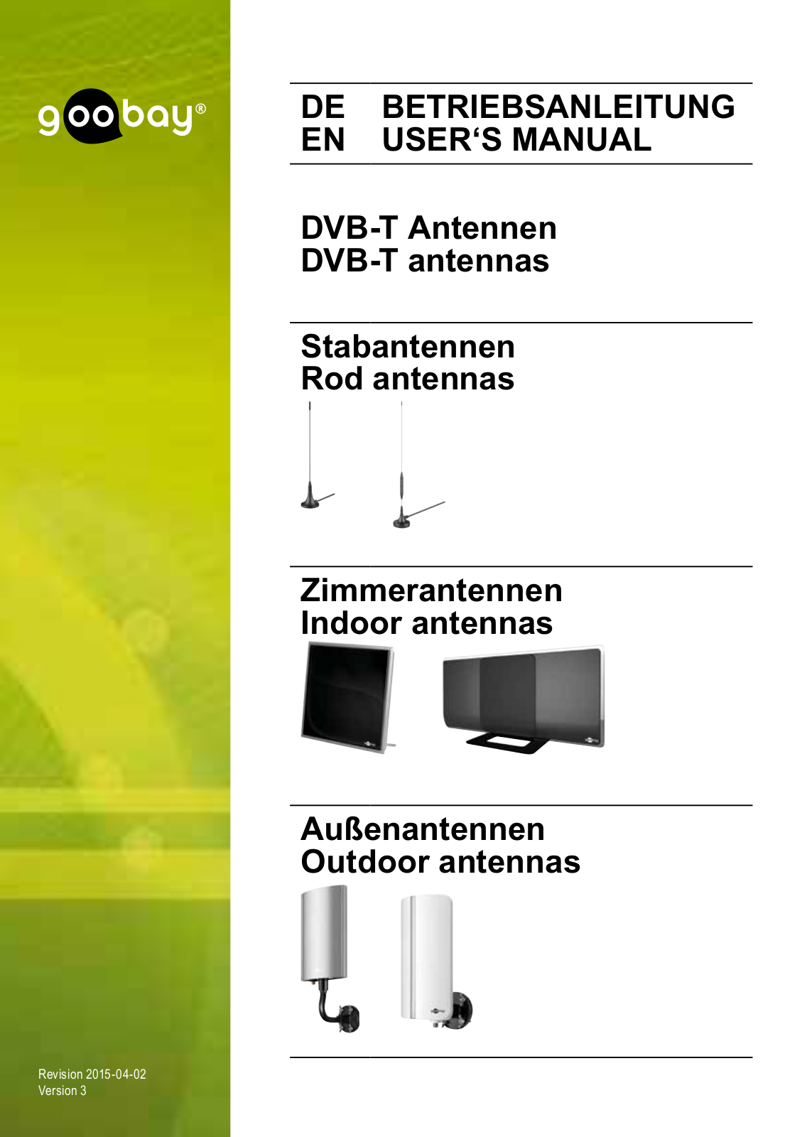 Goobay antennas User manual