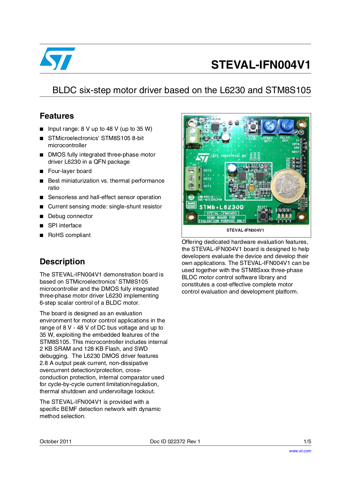 ST IFN004V1 User Manual