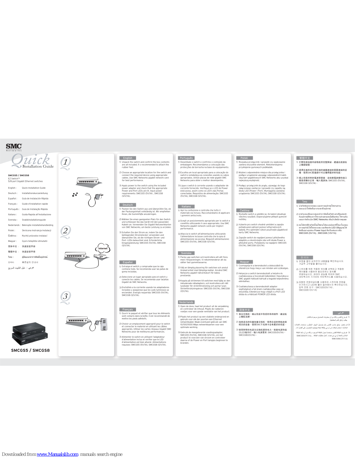 SMC Networks GS8 - annexe 2, EZ Switch SMCGS5, EZ Switch SMCGS8 User Manual